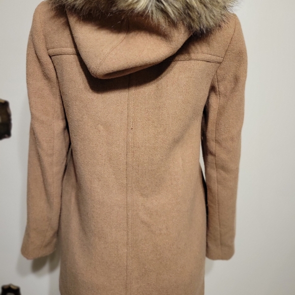 J Crew Mercantile Wool Coat Tan Pocket Size 4. DayCoat OverCoat TrenchCoat - Picture 6 of 7